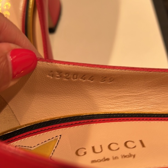 BRAND NEW GUCCI Sylvie Web Accent Leather Pumps size 39 - Picture 8 of 10